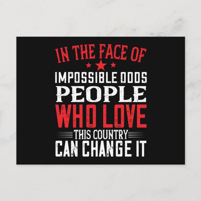 USA-val Människor som älskar detta land Vykort (Framsida)