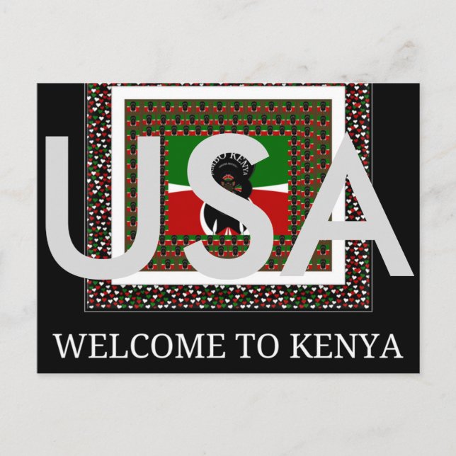 USA Välkommen till Kenyas vykort (Framsida)