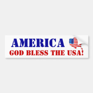 USA VÄLSIGNA DIG USA! Flagga Bildekal