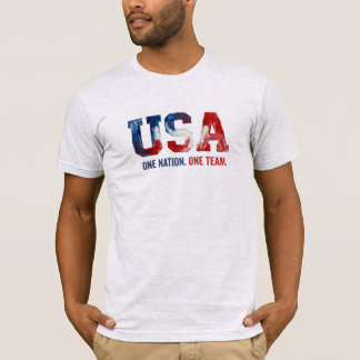 USA Världscup Fotboll En Nation Ett Lag Patriotisk T Shirt