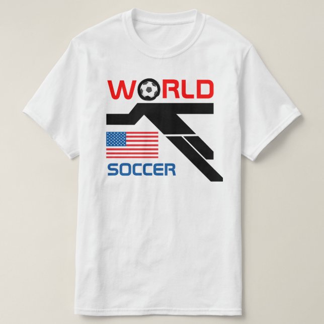 USA Världssoccer T-Shirt (Design framsida)