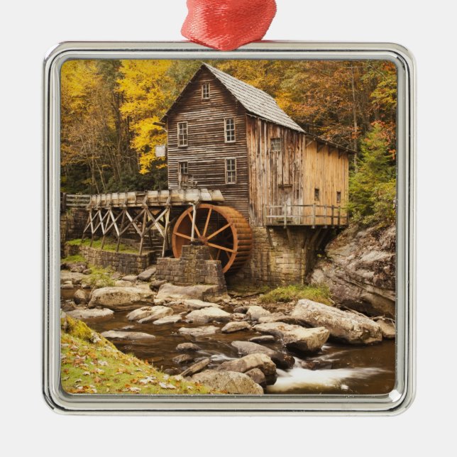 USA, Väster Virginia, Clifftop. Babcock State 2 Julgransprydnad Metall (Framsidan)