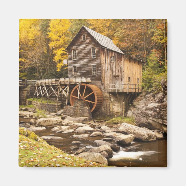 USA, Väster Virginia, Clifftop. Babcock State 2 Magnet (Framsidan)