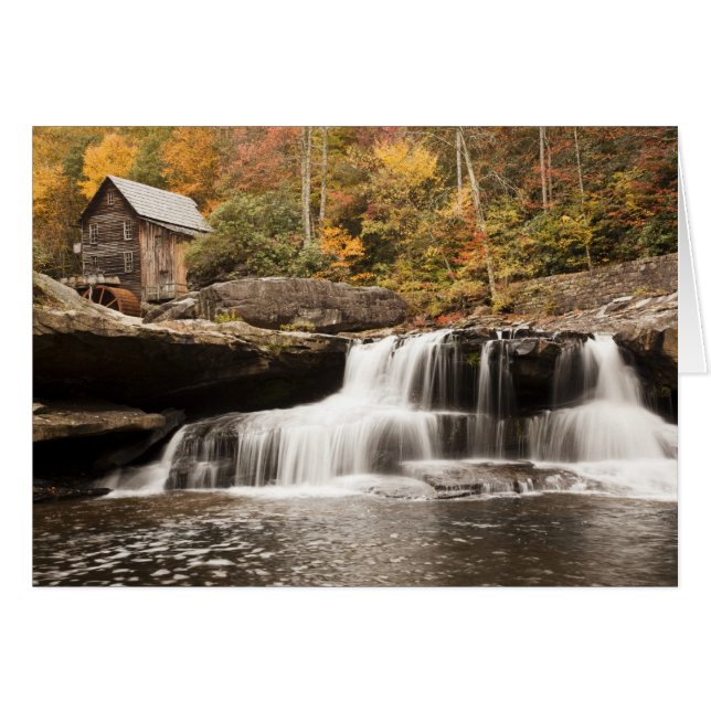 USA, Väster Virginia, Clifftop. Babcock State Hälsningskort (Framsidan Horizontal)