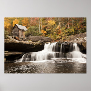 USA, Väster Virginia, Clifftop. Babcock State Poster