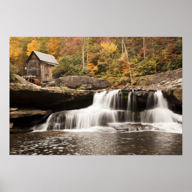 USA, Väster Virginia, Clifftop. Babcock State Poster (Framsidan)