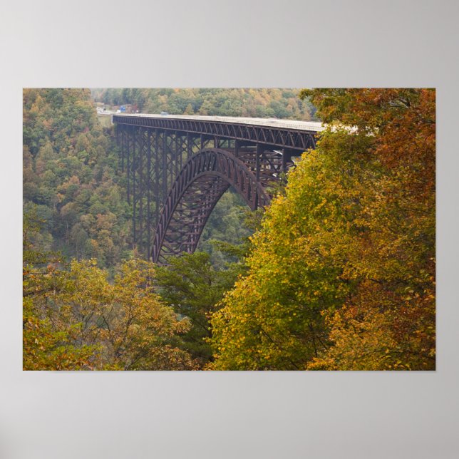 USA, Väster Virginia, Fayetteville. Nya floden Poster (Framsidan)