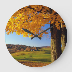 USA, Vermont. Farm Scenia Near South Woodstock Stor Klocka