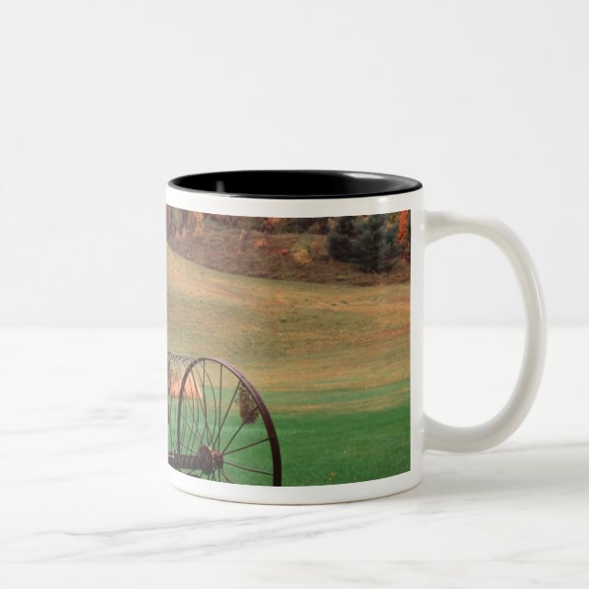 USA, Vermont, Gård. Två-Tonad Mugg (Höger)