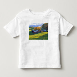 USA, Vermont, Jenne Farm. Rullande gröna kullar Tee