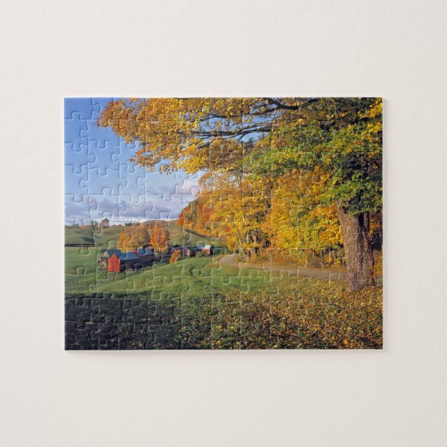 USA Vermont, Jenne lantgård. Nedgången kommer till Pussel (Horisontell)