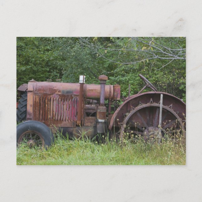 USA, Vermont, MANCHESTER: Antik Traktor Vykort (Framsida)