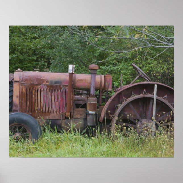 USA, Vermont, MANCHESTER: Antique Farm Tractor Poster (Framsidan)