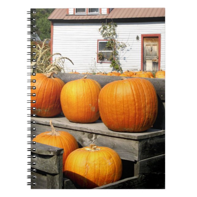 USA, Vermont. Pumpa Anteckningsbok Med Spiral (Framsidan)
