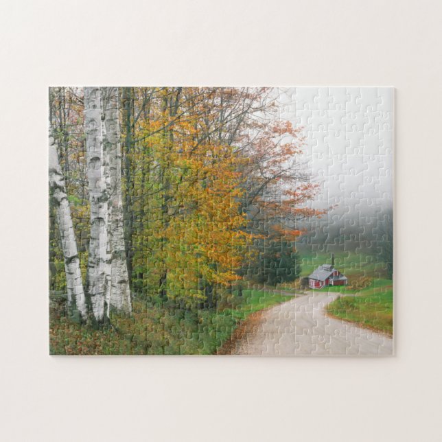 USA, Vermont. Sockerhuset nära södra staden Pussel (Horisontell)