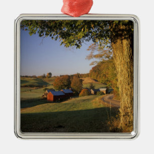 USA, Vermont, södra Woodstock, Jenne Farm vid Julgransprydnad Metall