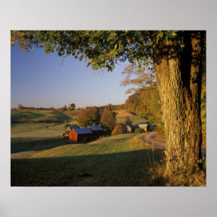 USA Vermont, södra Woodstock, Jenne lantgård på Poster