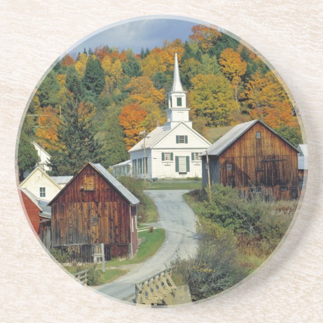 USA, Vermont, Waits River. Höstfärger tillför Underlägg Sandsten (Framsidan)