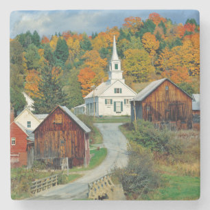 USA, Vermont, Waits River. Höstfärger tillför Underlägg Sten