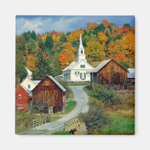 USA, Vermont, Waits River. Höstlövverk tillför Magnet