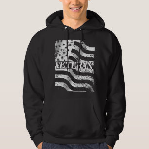 USA Veteran - vit vintage Hoodie