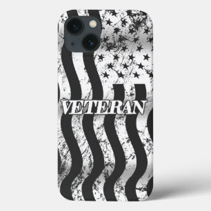 USA Veteran - vit vintage vertikal