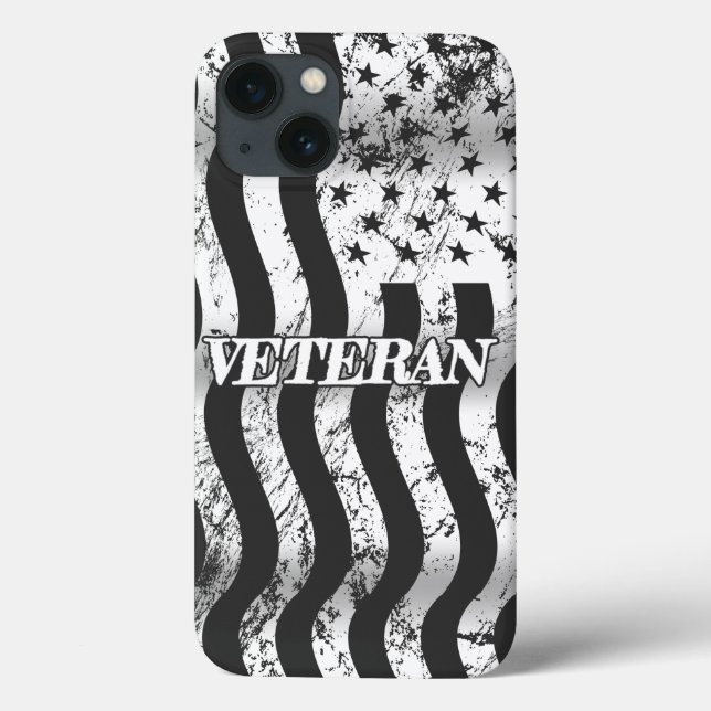 USA Veteran - vit vintage vertikal (Baksida)