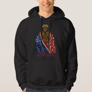 USA Veteranpatriot USA flagga hedrar alla Hoodie