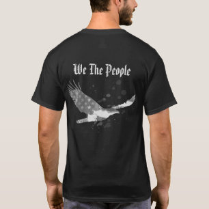 *~* USA Vi har People Flagga Eagle American Black T Shirt