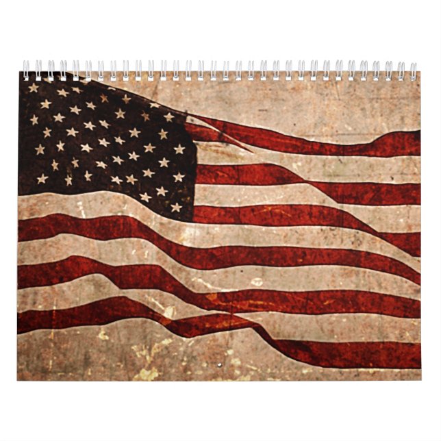USA Vintage American Flagga Kalender (Omslag)
