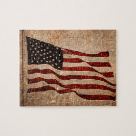 USA Vintage American Flagga Pussel