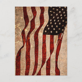 USA Vintage amerikansk flagga Vykort