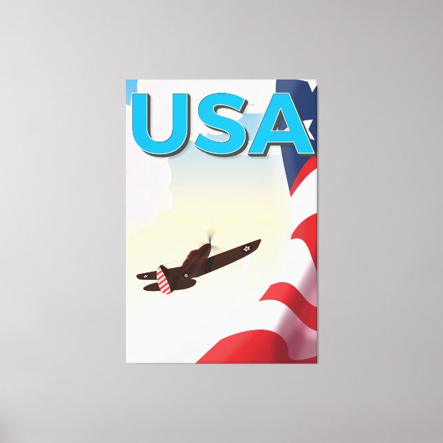 USA Vintage andra världskriget affisch Canvastryck (Framsida)