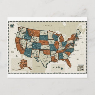 USA - VINTAGE KARTA VYKORT