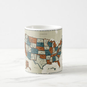 USA - vintagekarta Kaffemugg