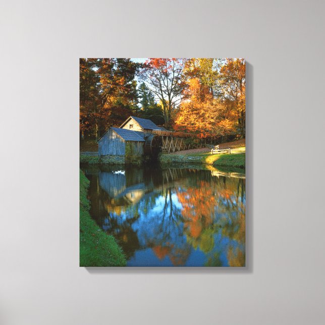 USA, Virginia, Blue Ridge Parkway, Mabry Mill Canvastryck (Framsida)
