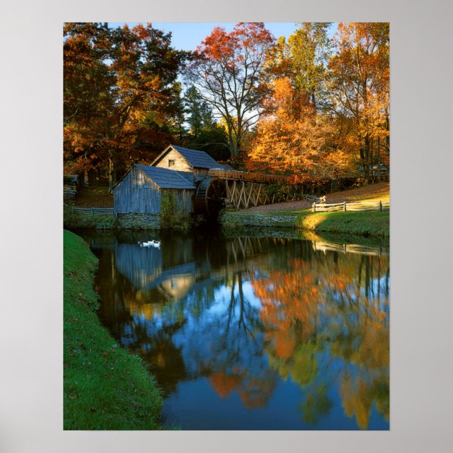 USA, Virginia, Blue Ridge Parkway, Mabry Mill Poster (Framsidan)