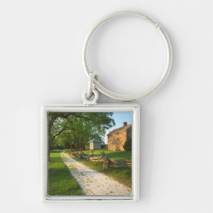 USA, Virginia, Fairfax County, Sully Plantation Fyrkantig Silverfärgad Nyckelring