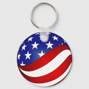 USA virvlar runt keychain Nyckelring