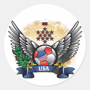 USA Vm Soccer Runt Klistermärke