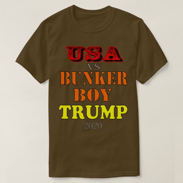 USA vs Bunker Boy Trump 2020 T Shirt (Design framsida)