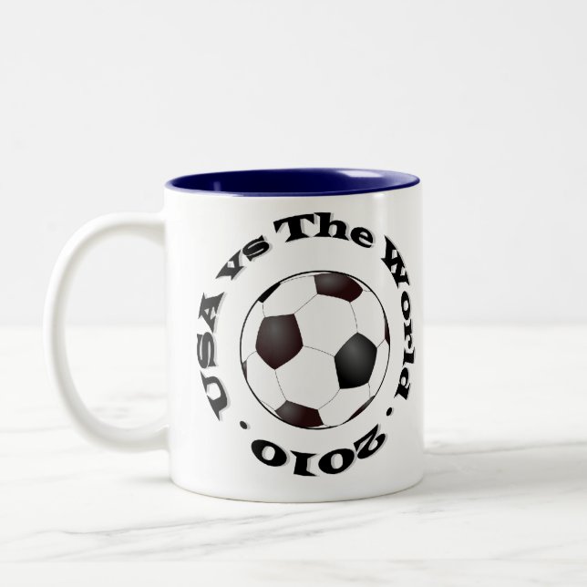 USA vs världen 2010 Två-Tonad Mugg (Vänster)