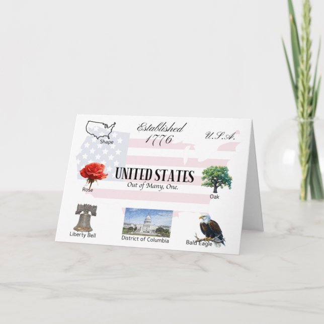 USA-vykort | Amerikas förenta stater Kort (Framsida)