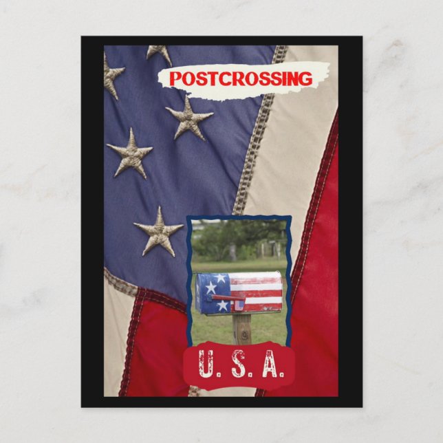 USA vykort för postkorsning (Framsida)