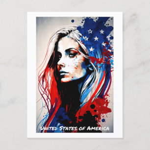 USA vykort - World Women Postcard Collection