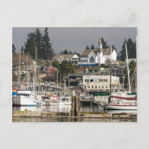 USA, Wa, Kitsap Peninsula. Scenisk stad. Vykort
