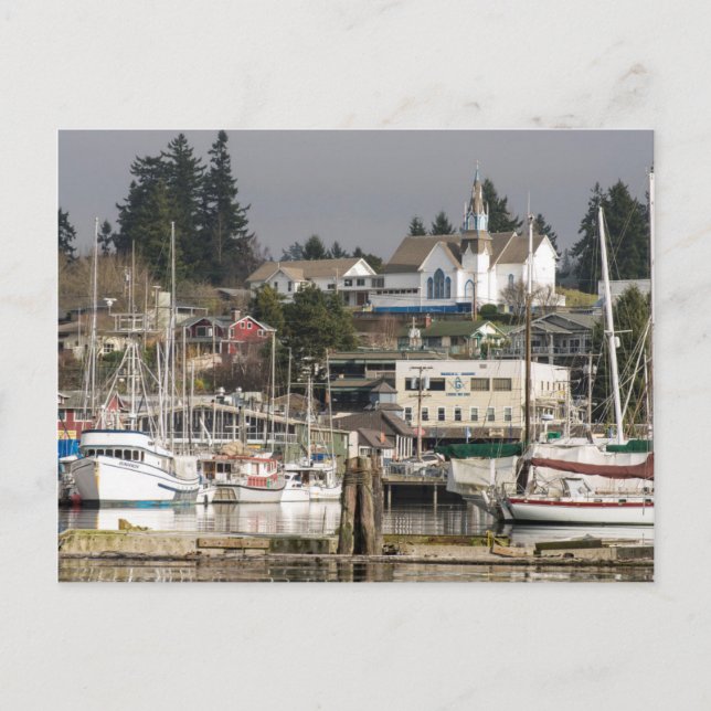 USA, Wa, Kitsap Peninsula. Scenisk stad. Vykort (Framsida)