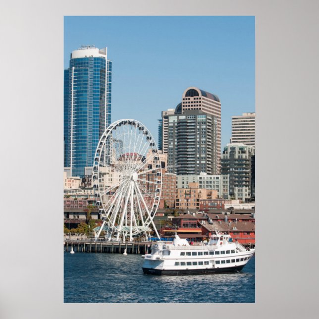 USA, Wa, Seattle. Argosy Harbour Cruise Boat Poster (Framsidan)