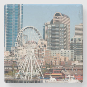USA, Wa, Seattle. Argosy Harbour Cruise Boat Stenunderlägg