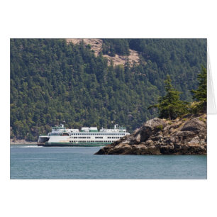 USA, WA. Washington State Ferries Hälsningskort